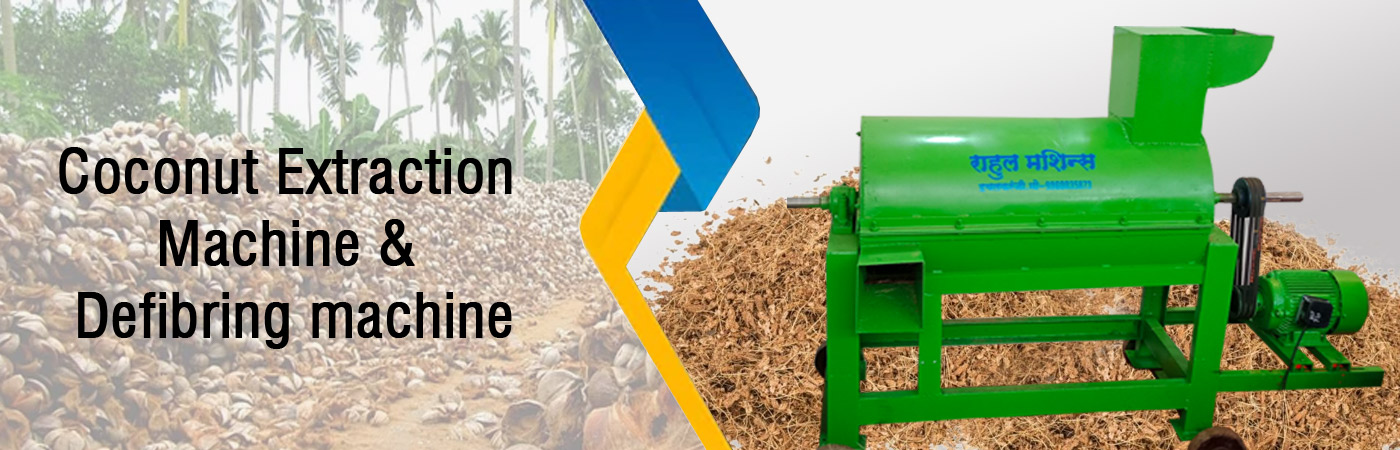 Coconut Extraction Machine and Defibring machine, Coconut Dehusking Machines, Fiber Extraction or Defibering Machines